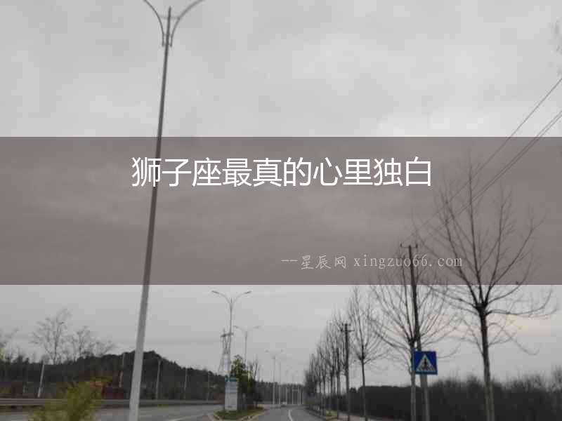 獅子座最真的心里獨(dú)白