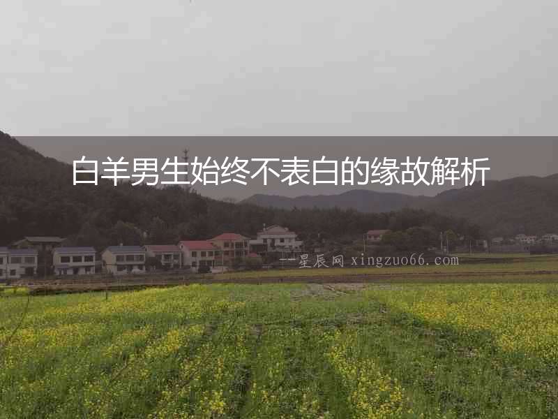 白羊男生始終不表白的緣故解析
