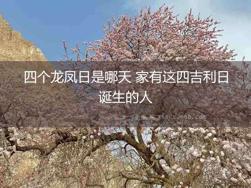 四個龍鳳日是哪天 家有這四吉利日誕生的人