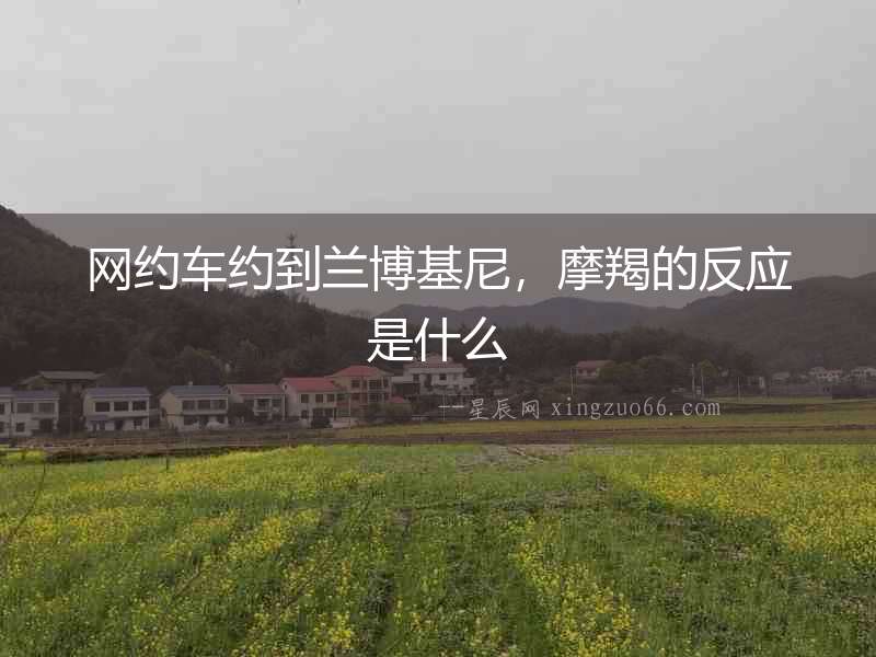 網約車約到蘭博基尼，摩羯的反應是什么