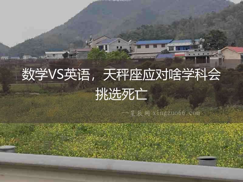 數學VS英語，天秤座應對啥學科會挑選死亡