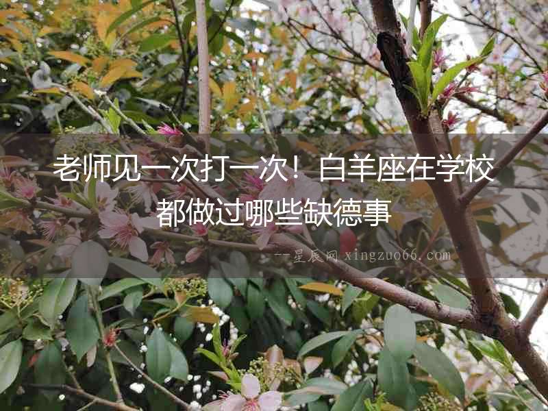 老師見(jiàn)一次打一次！白羊座在學(xué)校都做過(guò)哪些缺德事