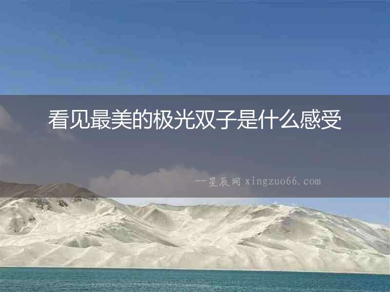看見最美的極光雙子是什么感受