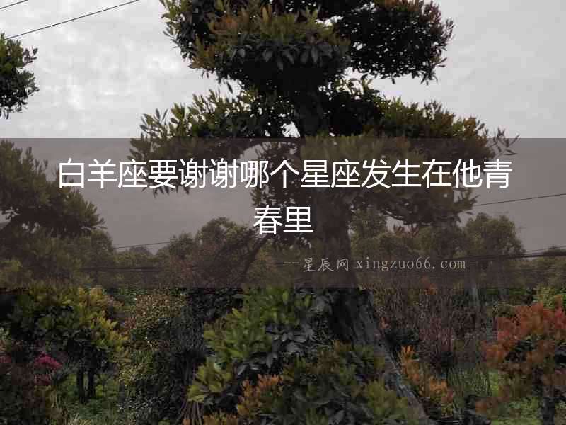 白羊座要謝謝哪個星座發生在他青春里