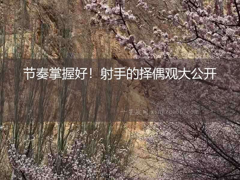 節奏掌握好！射手的擇偶觀大公開
