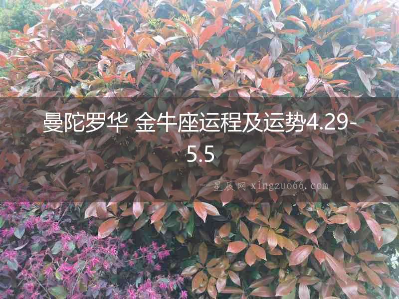 曼陀羅華 金牛座運程及運勢4.29-5.5