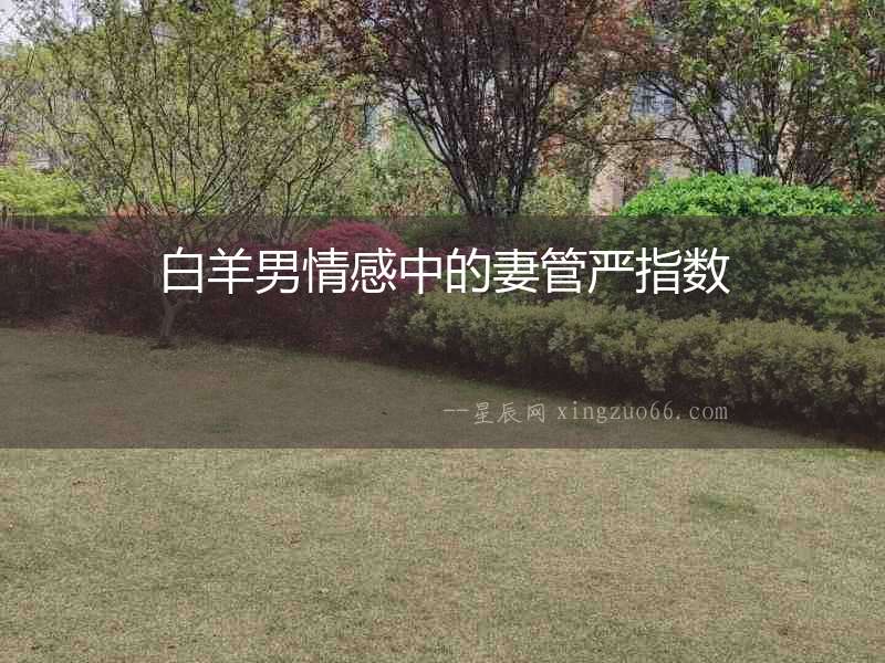 白羊男情感中的妻管嚴指數