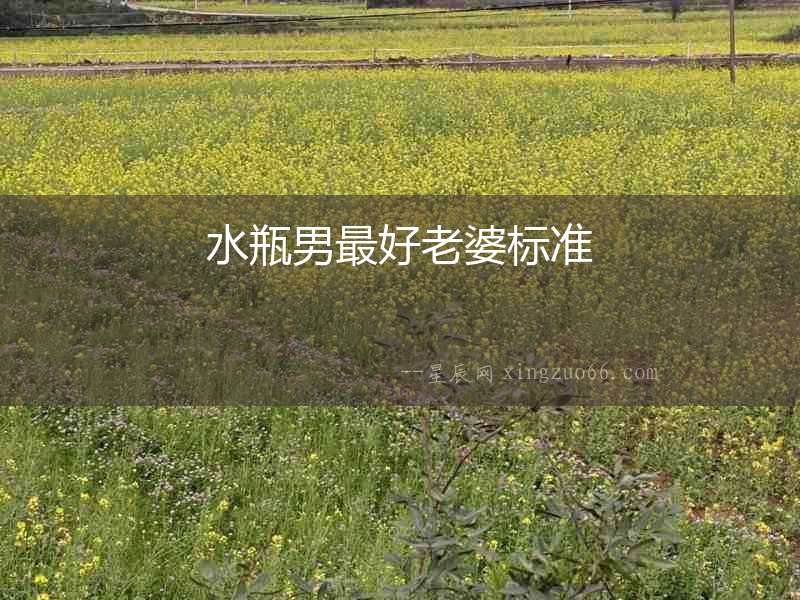 水瓶男最好老婆標(biāo)準(zhǔn)