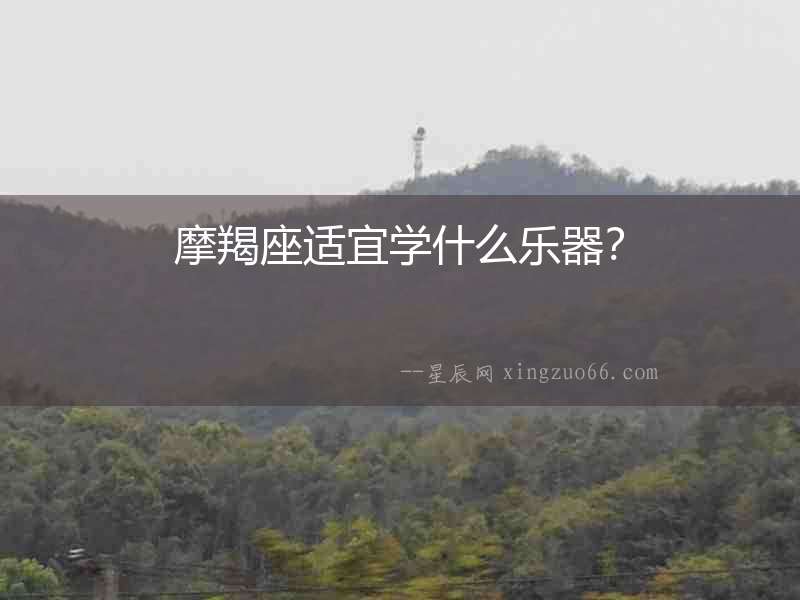 摩羯座適宜學什么樂器？