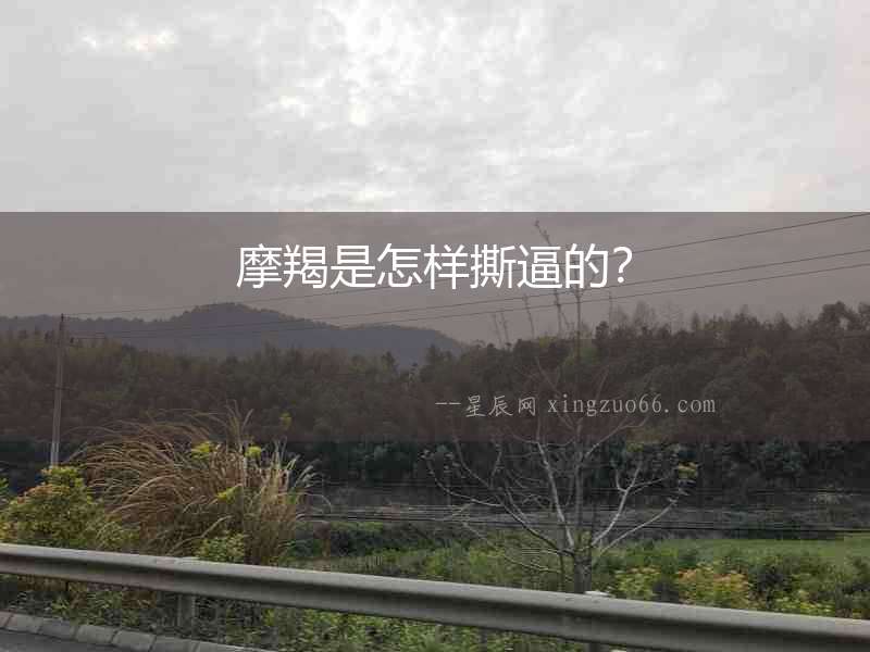 摩羯是怎樣撕逼的？