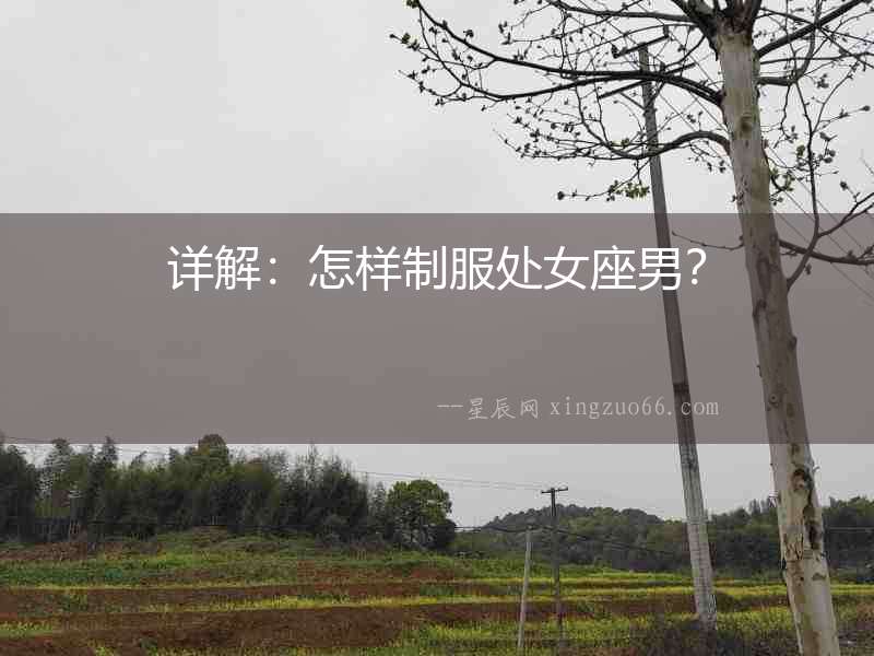 詳解：怎樣制服處女座男？