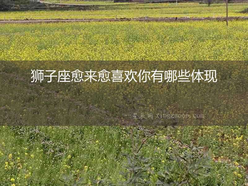 獅子座愈來愈喜歡你有哪些體現