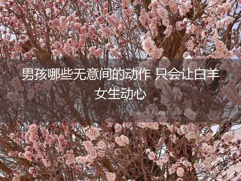 男孩哪些無意間的動(dòng)作 只會(huì)讓白羊女生動(dòng)心