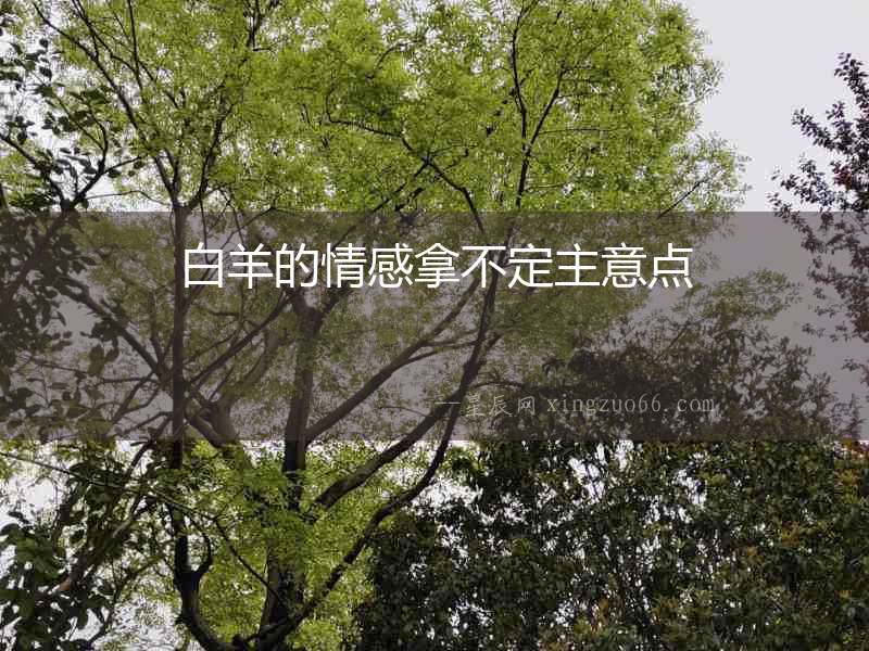白羊的情感拿不定主意點(diǎn)