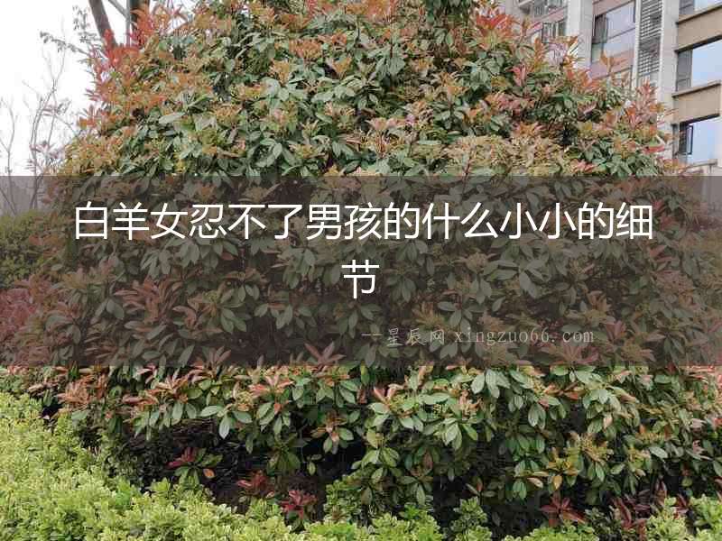 白羊女忍不了男孩的什么小小的細(xì)節(jié)