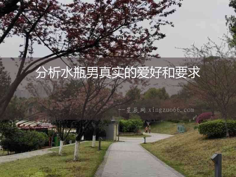 分析水瓶男真實的愛好和要求