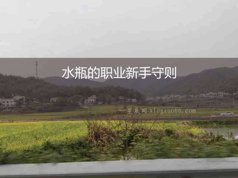 水瓶的職業新手守則