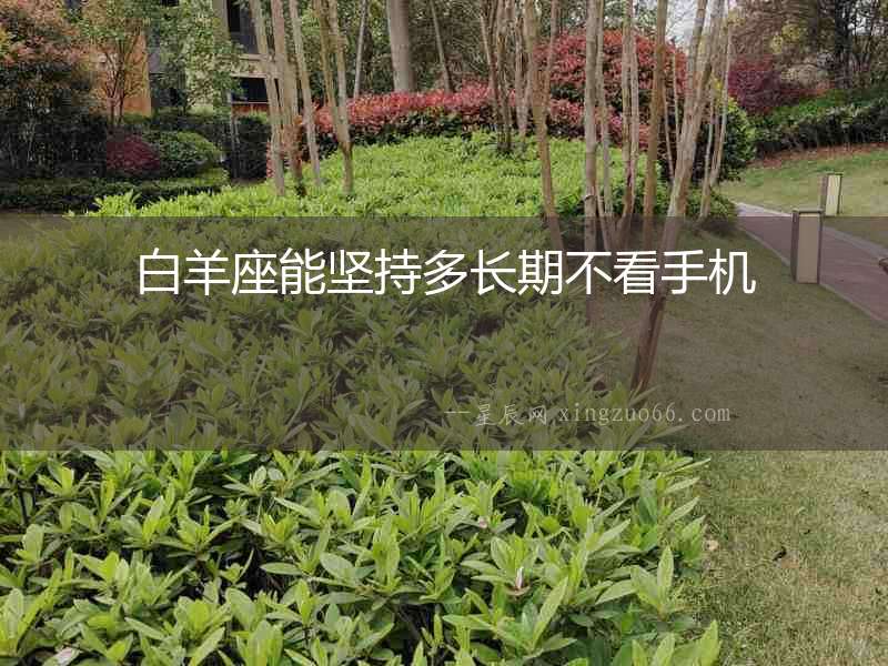 白羊座能堅(jiān)持多長期不看手機(jī)