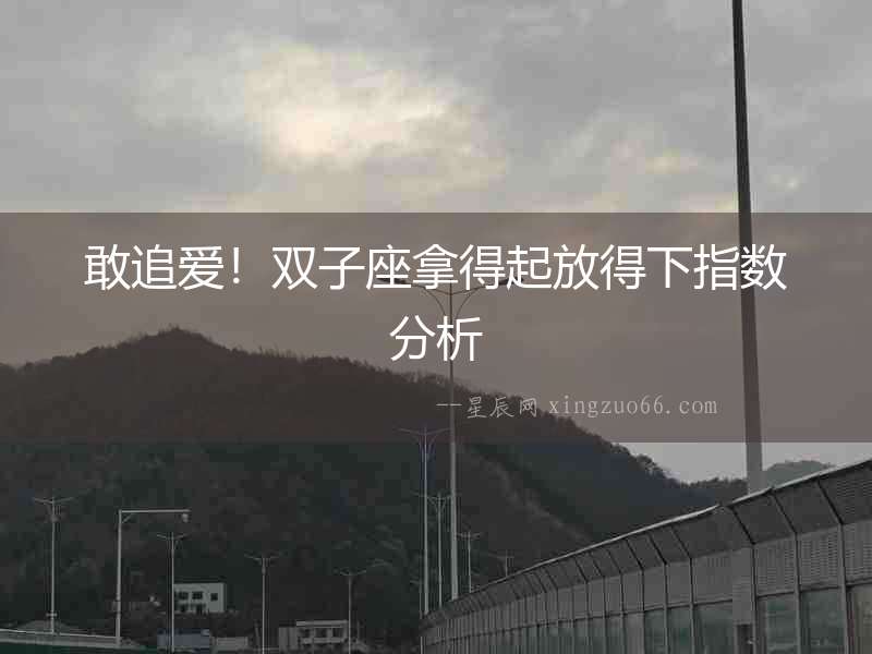 敢追愛！雙子座拿得起放得下指數分析