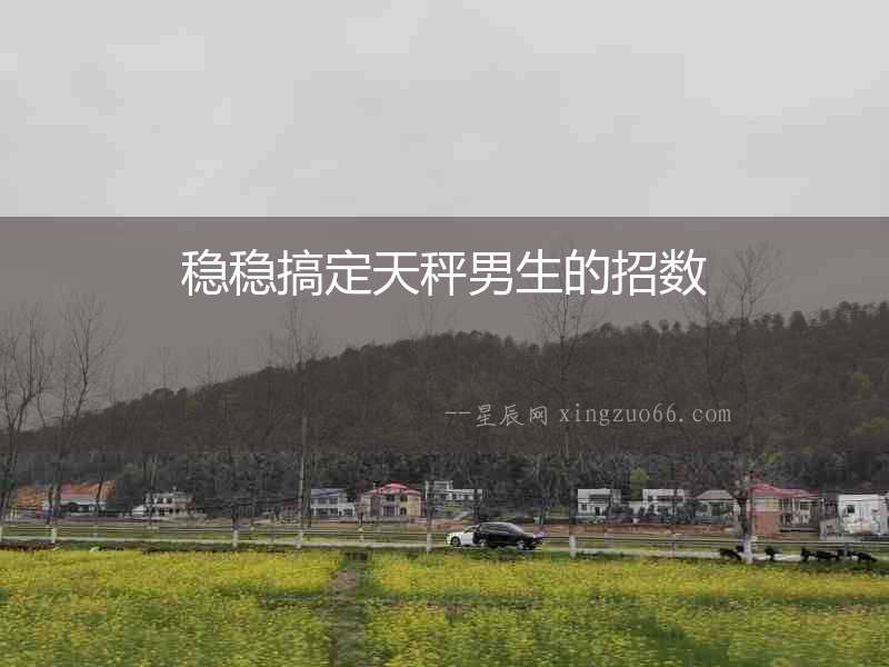 穩(wěn)穩(wěn)搞定天秤男生的招數(shù)