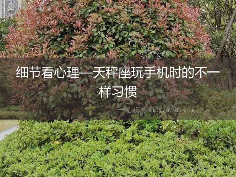 細節看心理—天秤座玩手機時的不一樣習慣