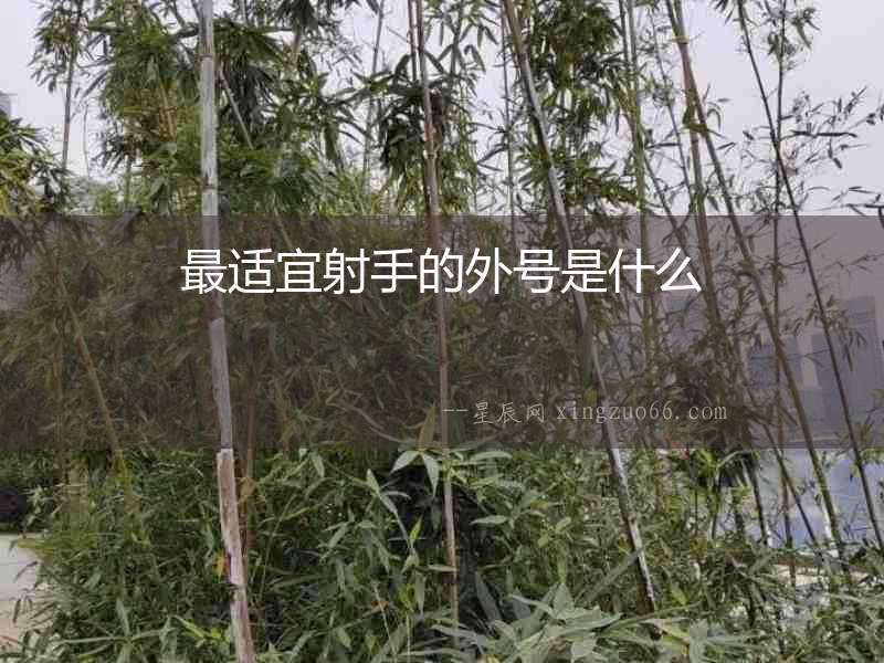 最適宜射手的外號是什么