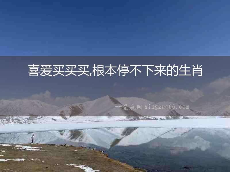 喜愛(ài)買買買,根本停不下來(lái)的生肖
