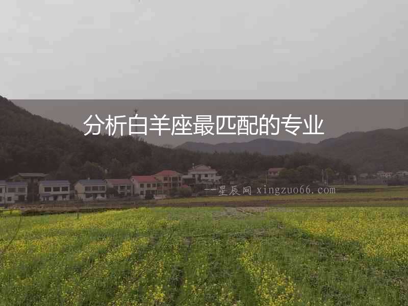 分析白羊座最匹配的專業(yè)