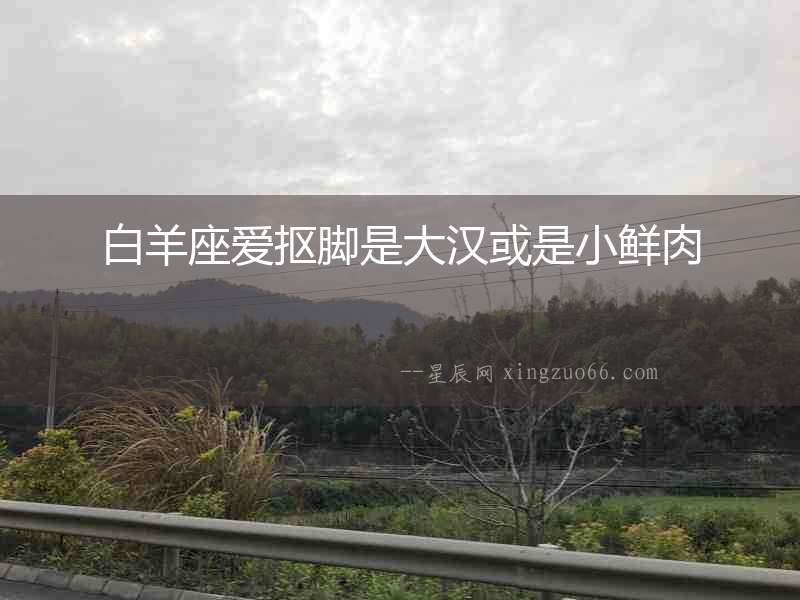 白羊座愛(ài)摳腳是大漢或是小鮮肉