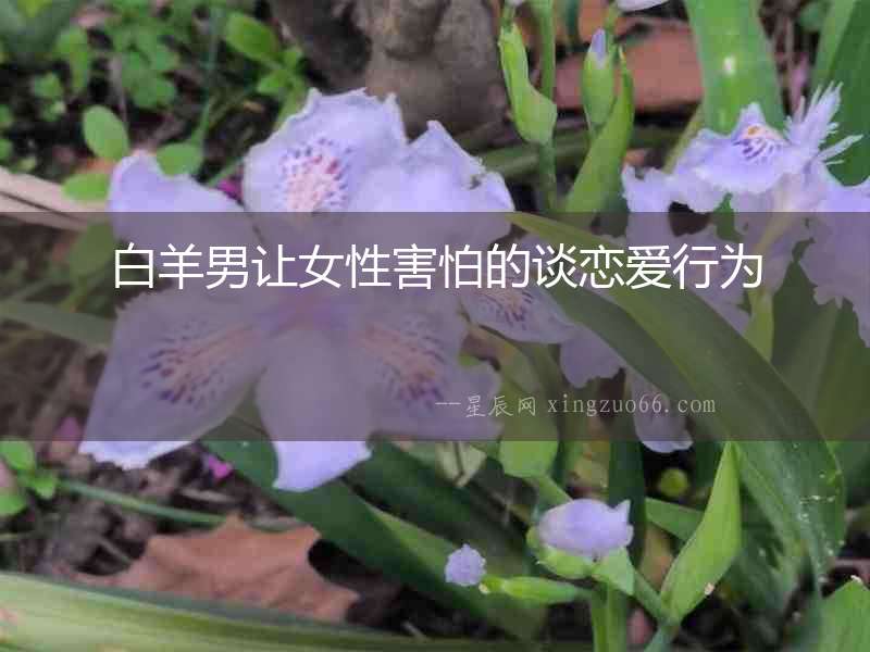 白羊男讓女性害怕的談戀愛行為