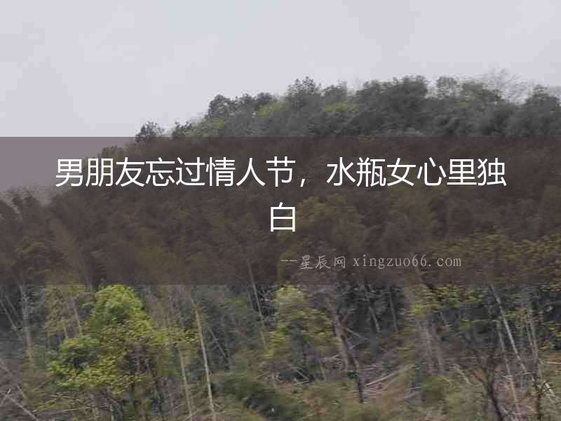 男朋友忘過情人節(jié)，水瓶女心里獨(dú)白