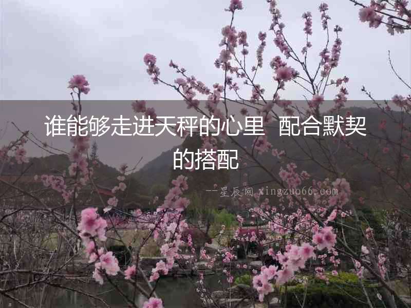 誰能夠走進天秤的心里  配合默契的搭配