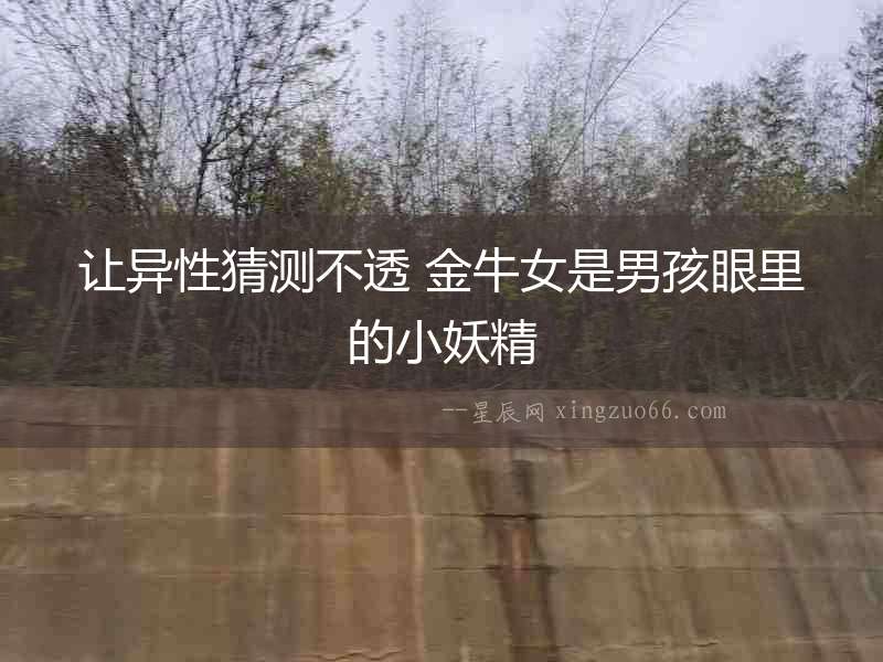 讓異性猜測(cè)不透 金牛女是男孩眼里的小妖精