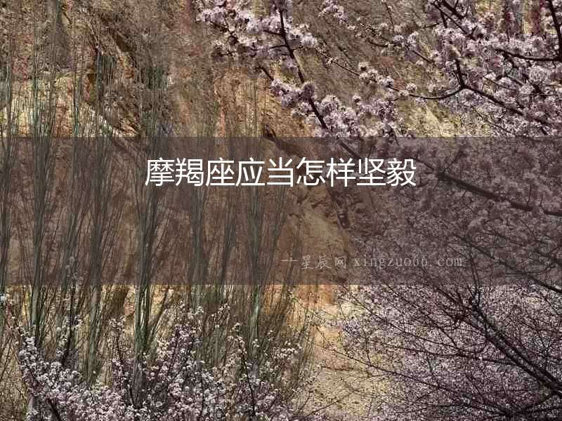 摩羯座應(yīng)當怎樣堅毅