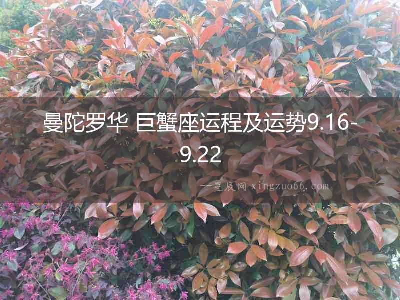 曼陀羅華 巨蟹座運程及運勢9.16-9.22