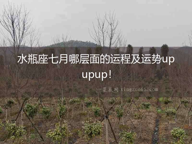 水瓶座七月哪層面的運程及運勢upupup！