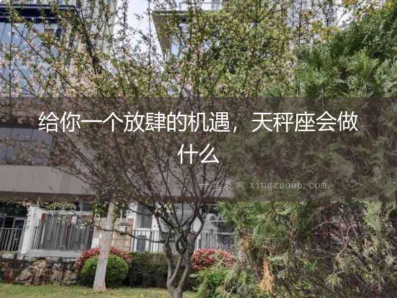 給你一個放肆的機遇，天秤座會做什么