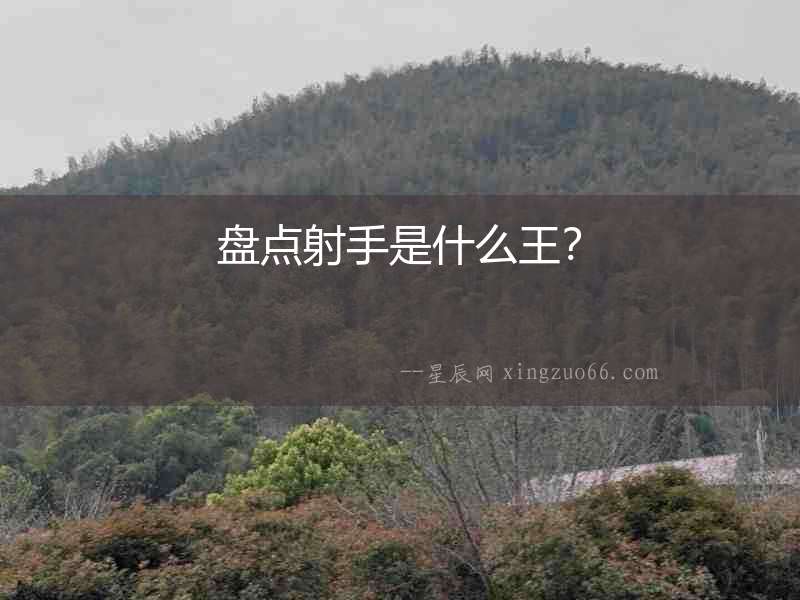 盤點射手是什么王？