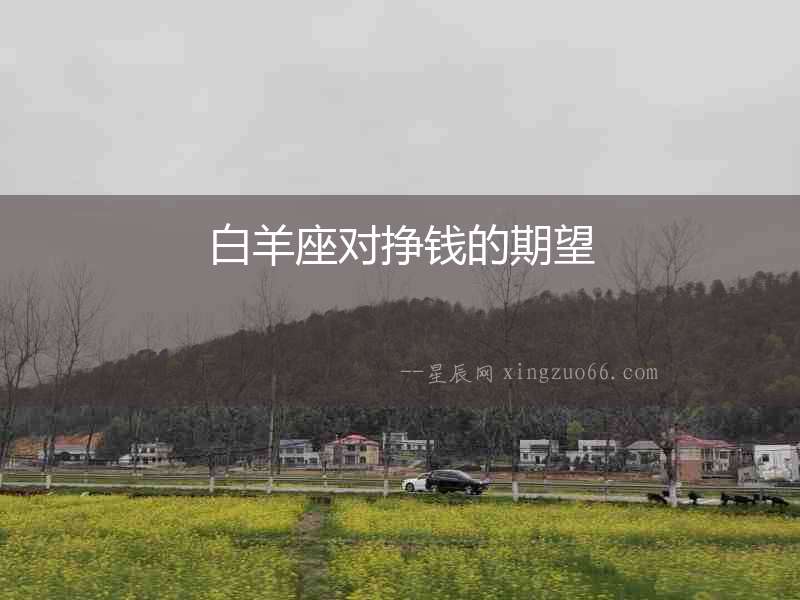 白羊座對(duì)掙錢的期望