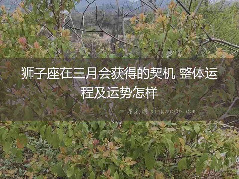 獅子座在三月會(huì)獲得的契機(jī) 整體運(yùn)程及運(yùn)勢(shì)怎樣