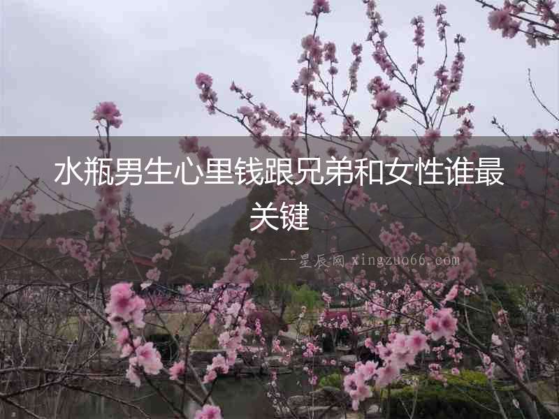 水瓶男生心里錢跟兄弟和女性誰最關(guān)鍵