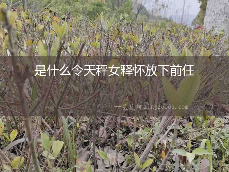 是什么令天秤女釋懷放下前任