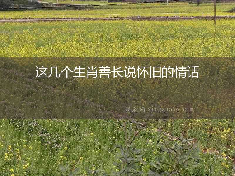 這幾個(gè)生肖善長(zhǎng)說(shuō)懷舊的情話