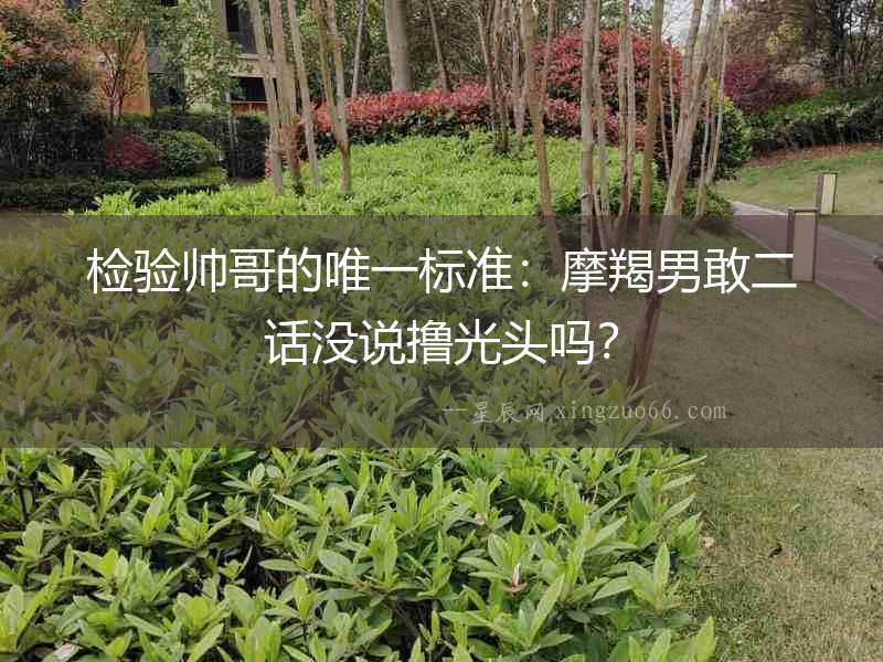 檢驗(yàn)帥哥的唯一標(biāo)準(zhǔn)：摩羯男敢二話沒說擼光頭嗎？