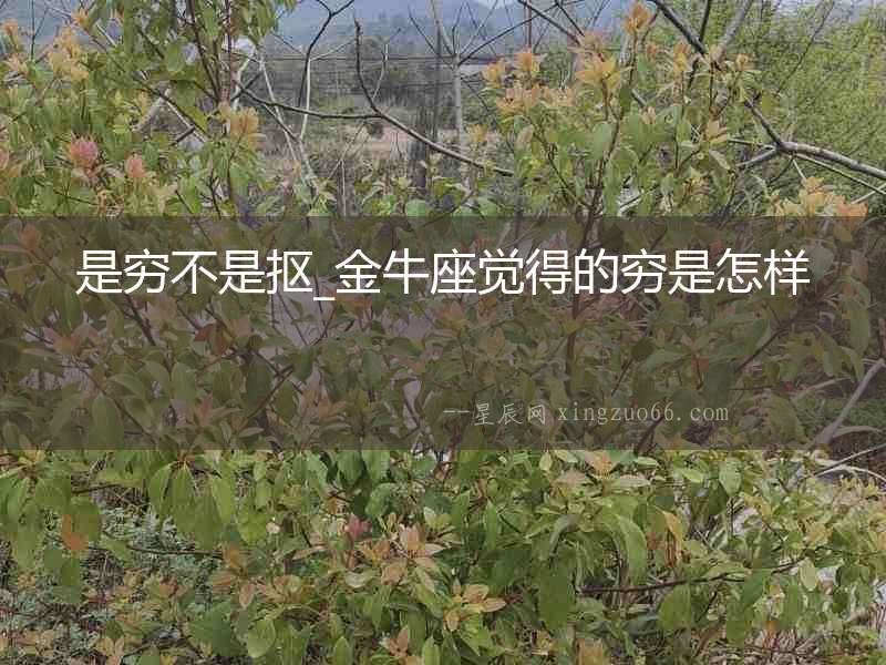 是窮不是摳_金牛座覺得的窮是怎樣