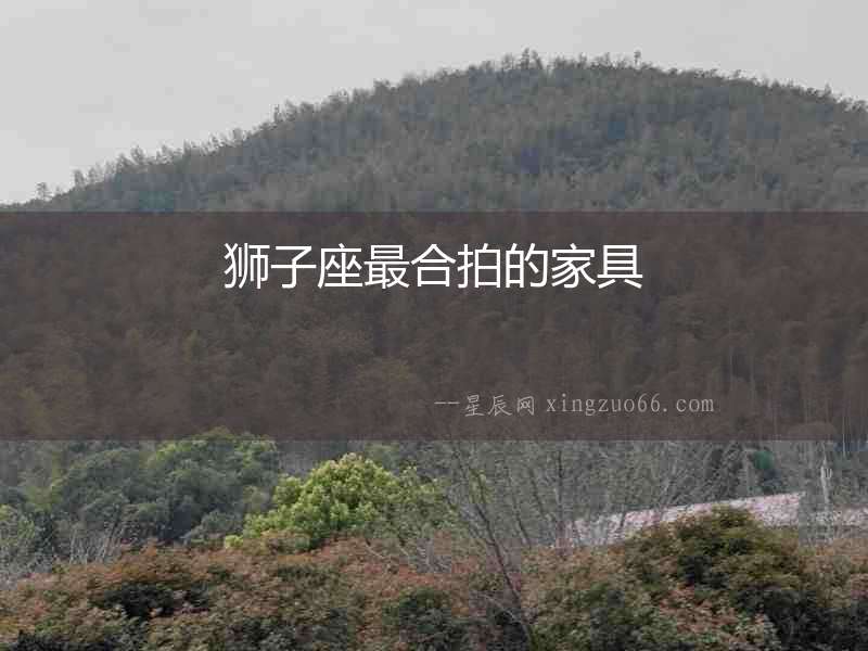 獅子座最合拍的家具