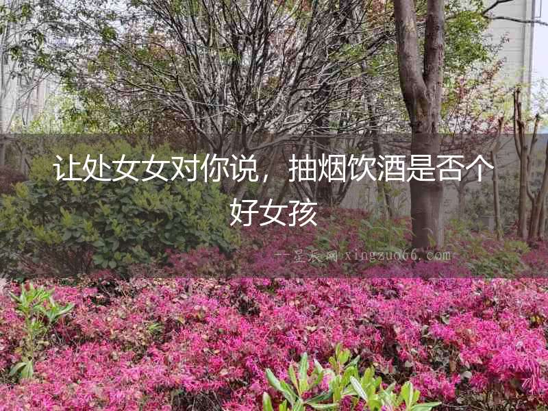 讓處女女對你說，抽煙飲酒是否個好女孩
