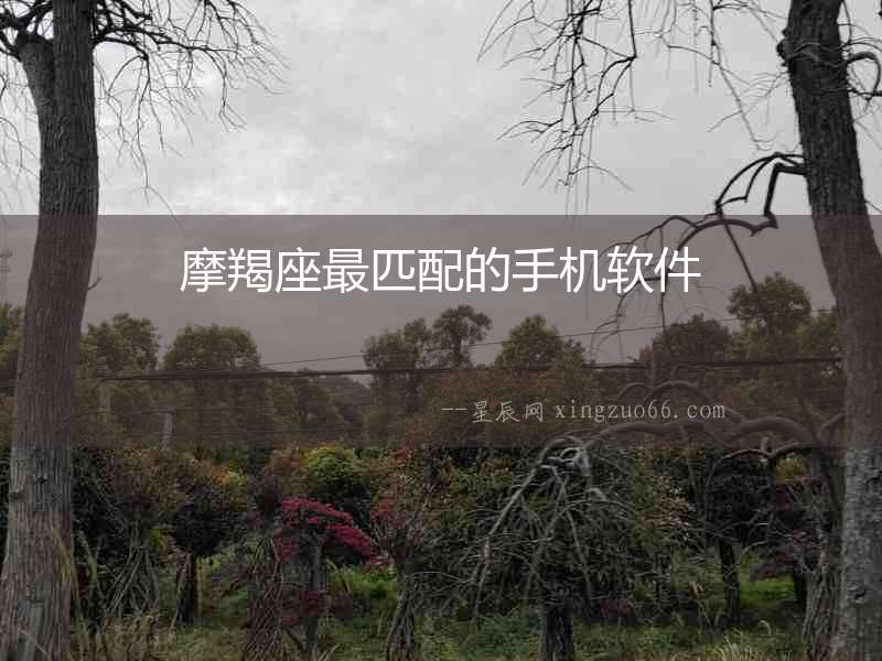 摩羯座最匹配的手機(jī)軟件