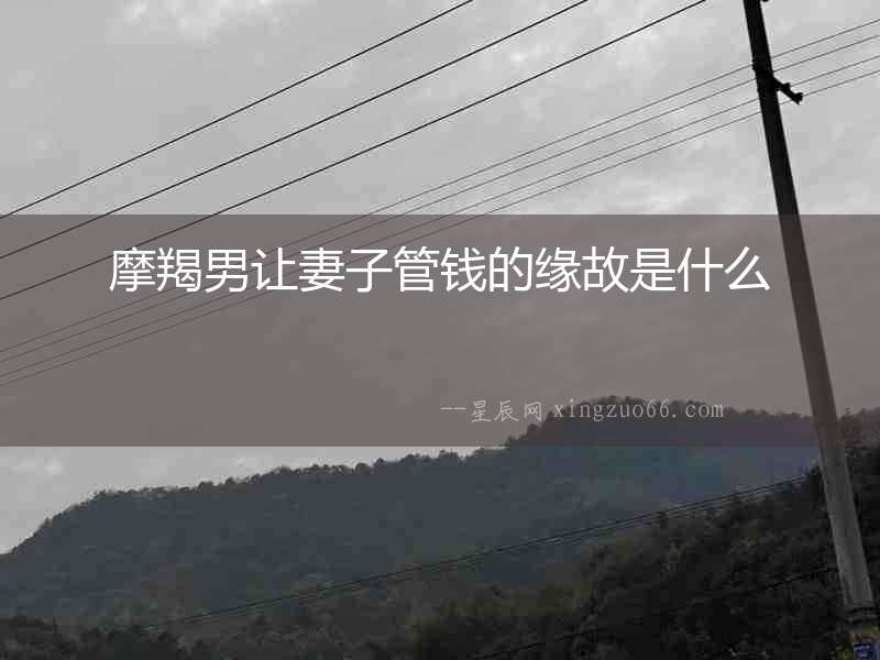 摩羯男讓妻子管錢的緣故是什么
