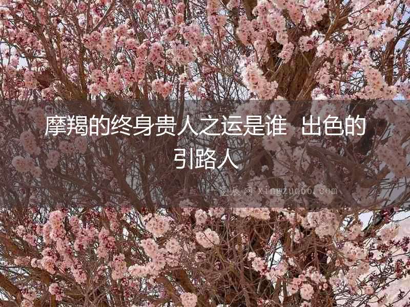 摩羯的終身貴人之運是誰  出色的引路人